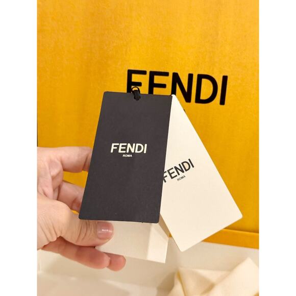 Fendi FF-Jacquard Short Sleeve Knit T-Shirt Mini Dress Cream Womens 42 IT / US 6 - Picture 7 of 7